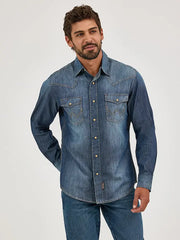 Wrangler Men's Retro Denim Snap Front Shirt