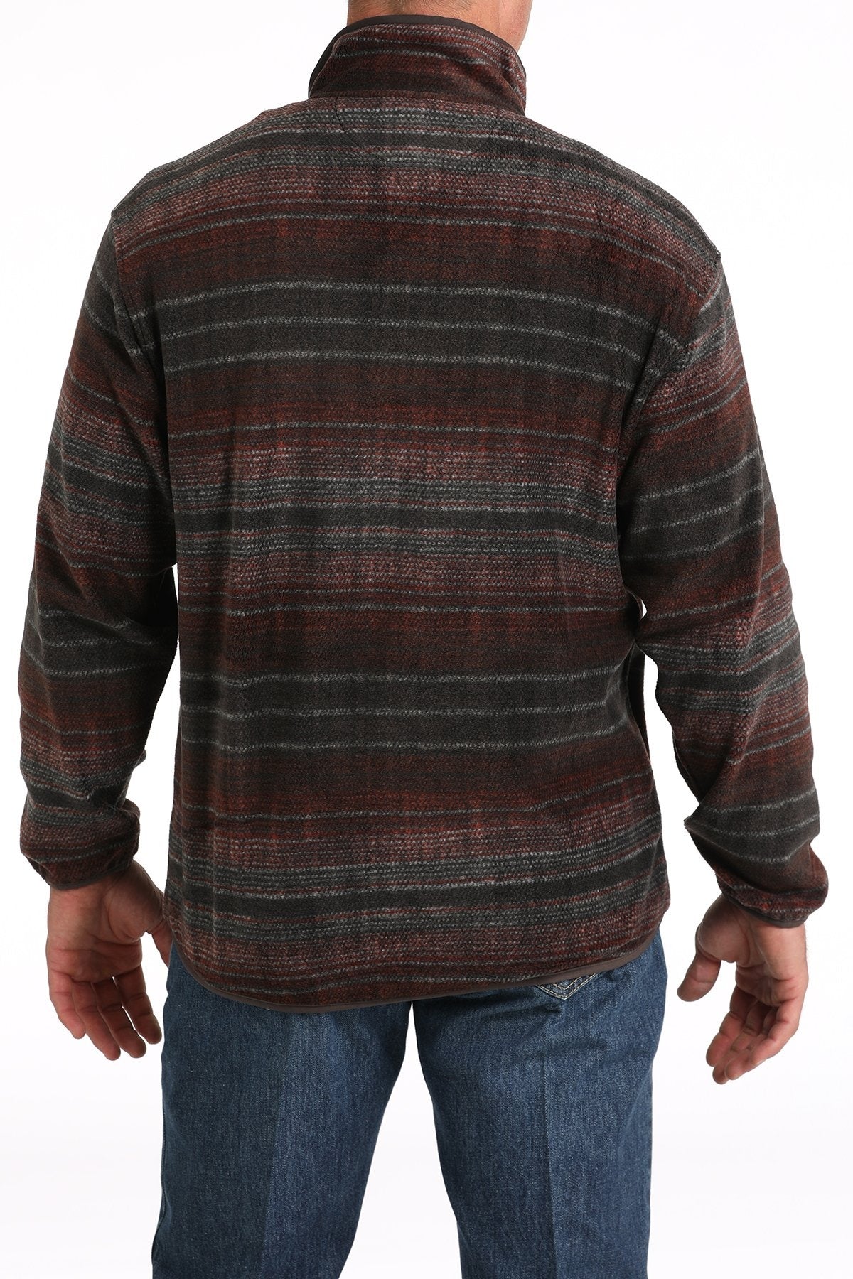 Cinch Men's Brown Polar Fleece Pullover