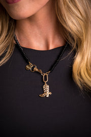 West & Co Cowboy Boot Pendant Necklace