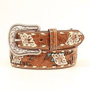 Women's Floral Embossed Western Belt