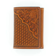 Nocona Basket Weave Trifold Wallet