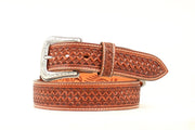 Nocona Men's Criss Cross Tooled Western Belt