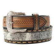 Nocona Men's Calf Hair and Basketweave Western Belt