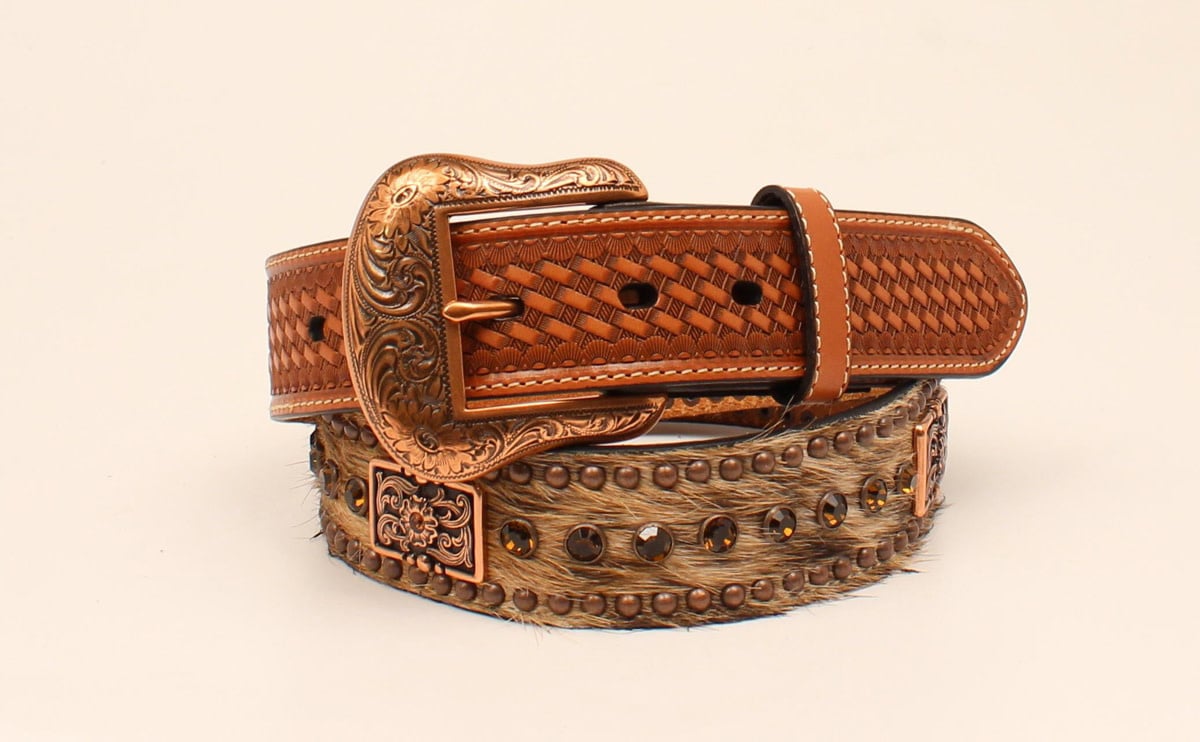 Nocona Men's Calf Hair Western Belt