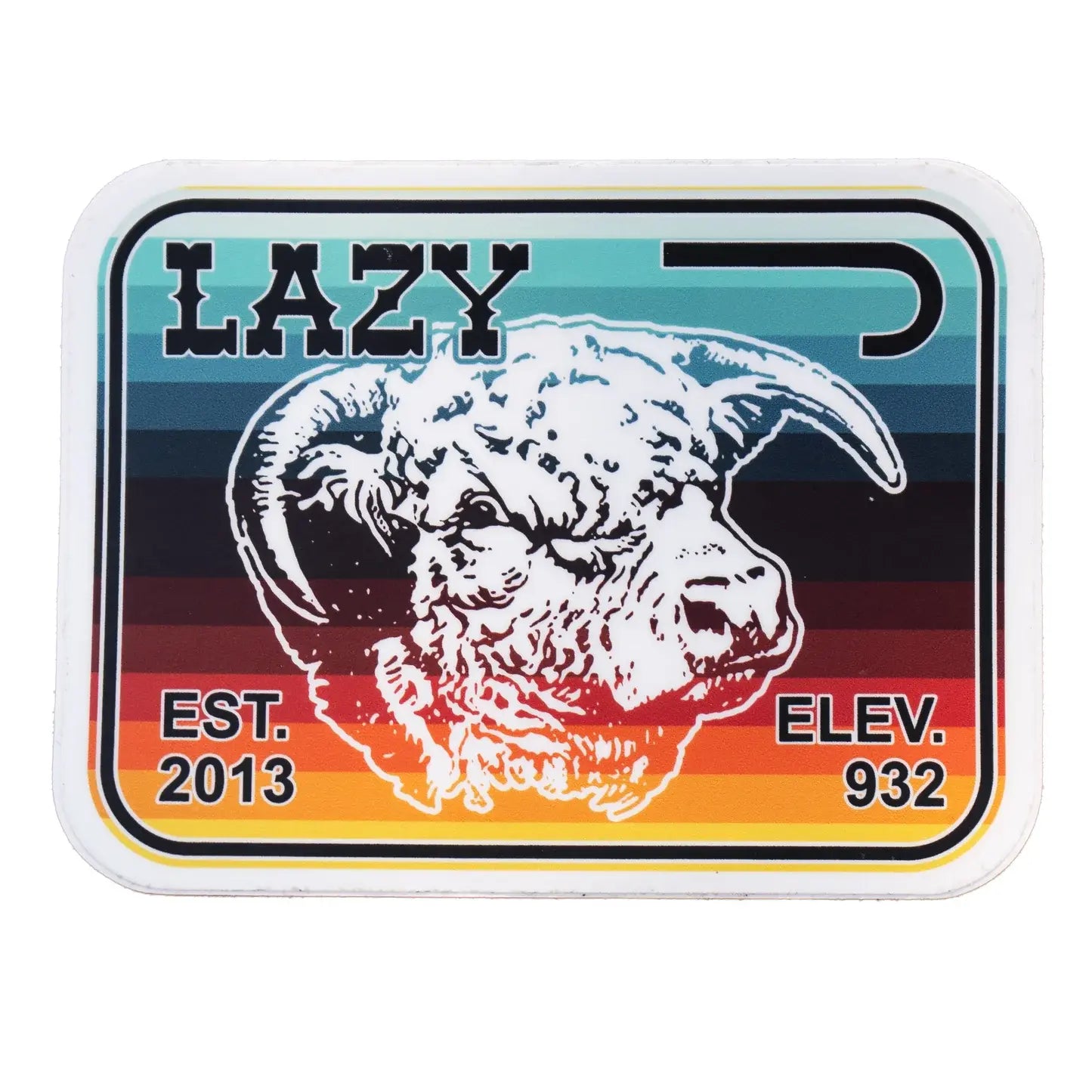 Lazy J Ranch Wear Large Elevation Sticker