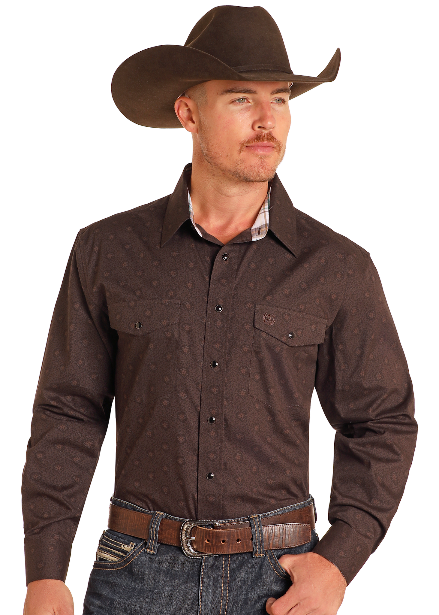 Panhandle Men's Medallion Print Snap Front Shirt