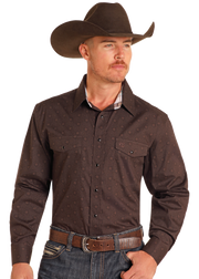 Panhandle Men's Medallion Print Snap Front Shirt