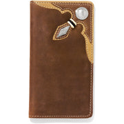 Silver Creek Men's Stockyards Rawhide Checkbook Wallet