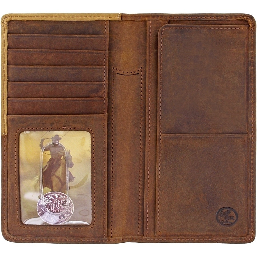 Silver Creek Men's Stockyards Rawhide Checkbook Wallet