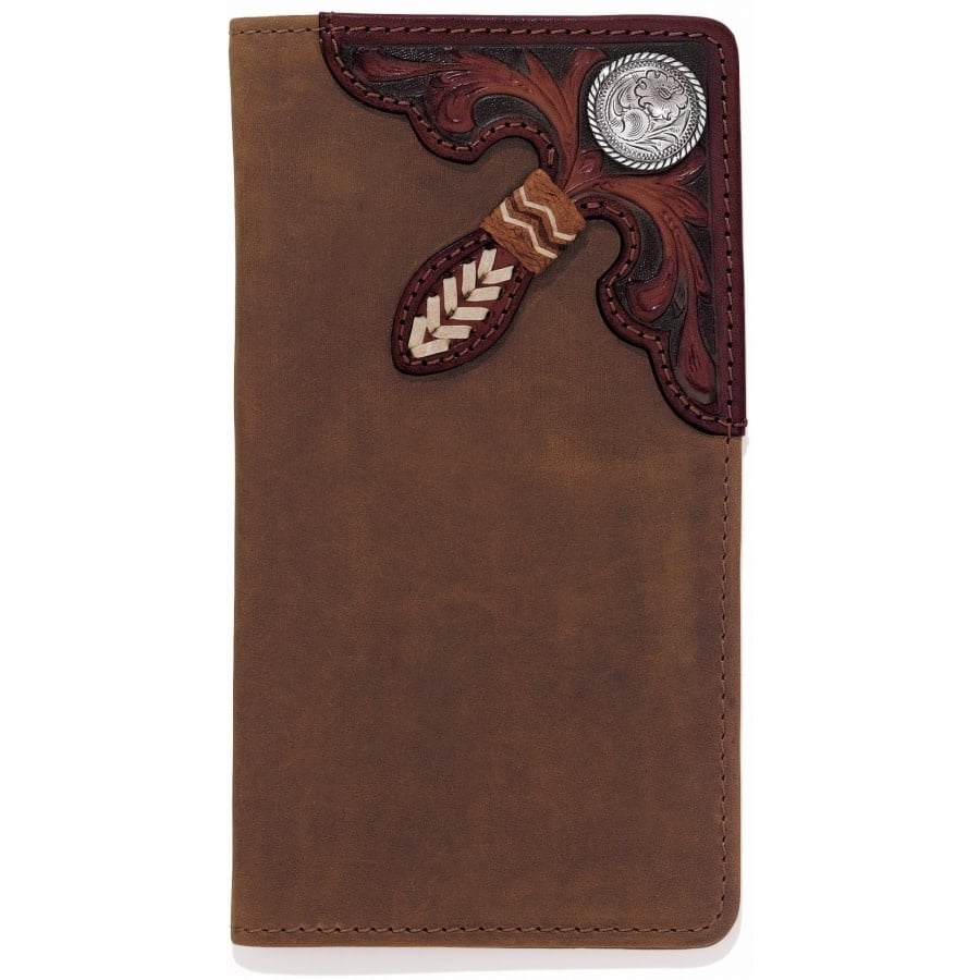 Silver Creek Men's Tooled Buckaroo Checkbook Wallet