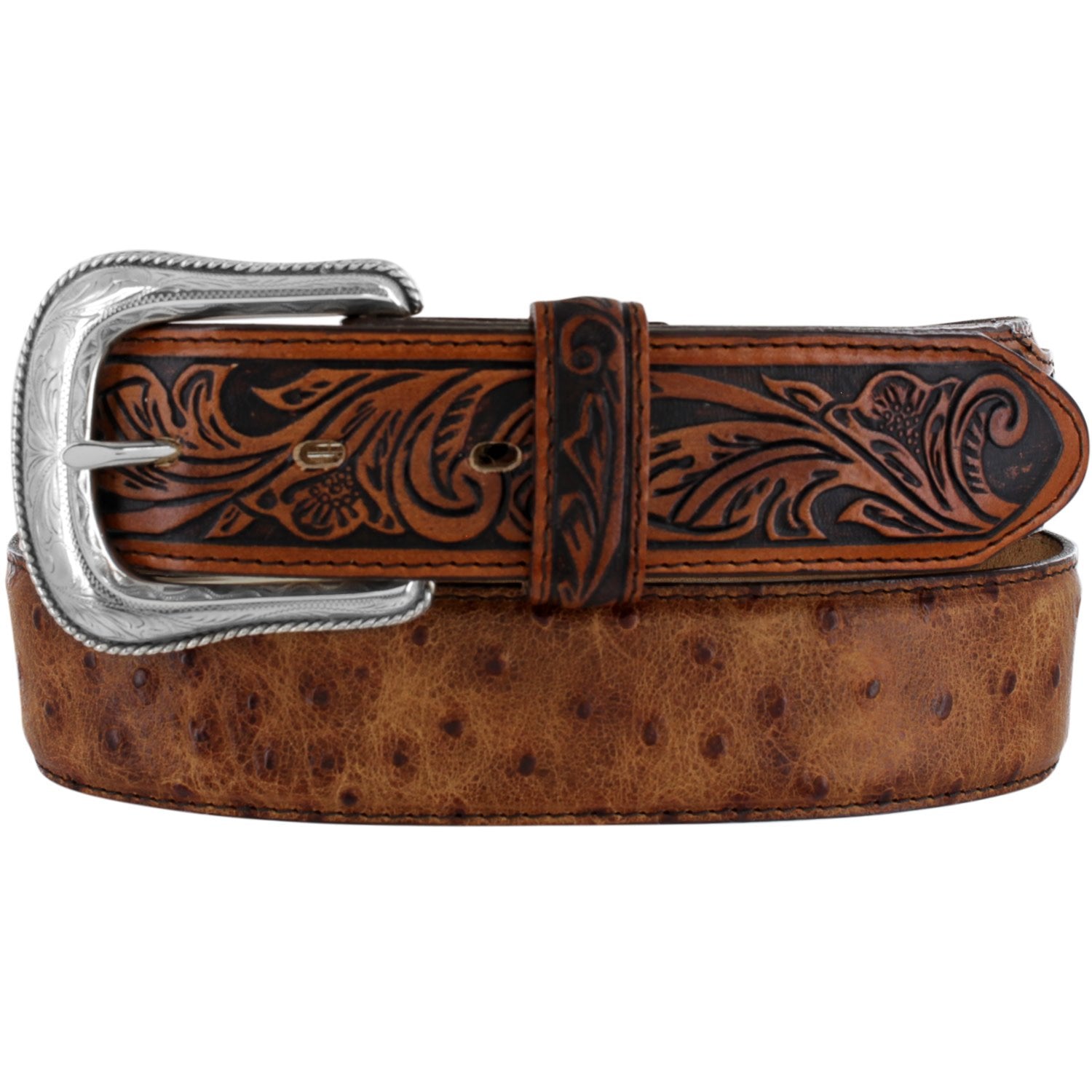 Men's Rustic Ostrich Belt