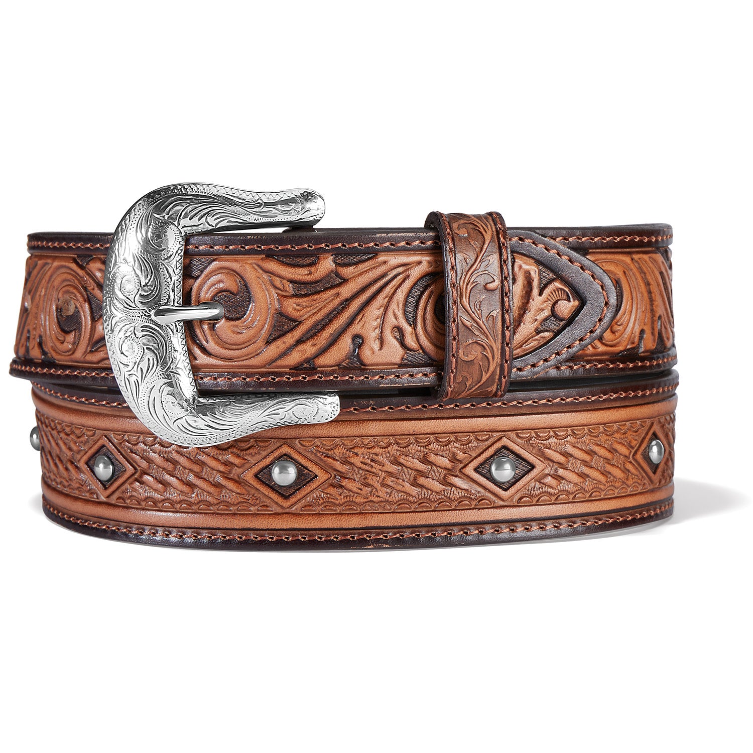 Tony Lama Men's Diamond Drifter Western Belt.