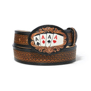 Tony Lama Men's Lucky Aces Western Belt