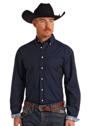 Panhandle Men's Navy Button Up Shirt