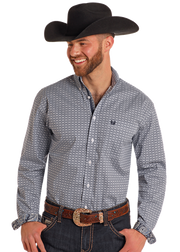 Rough Stock Men's Diamond Geo Button Down Shirt