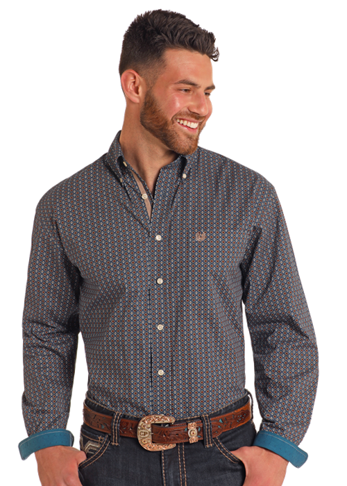 Panhandle Men's Patterned Long Sleeve Shirt