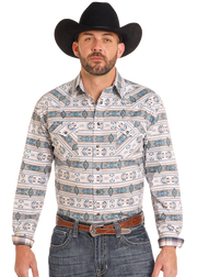 Rough Stock Men's Aztec Snap Front Shirt