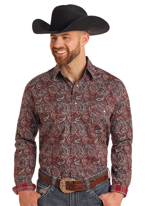 Rock & Roll Cowboy Men's Paisley Snap Shirt