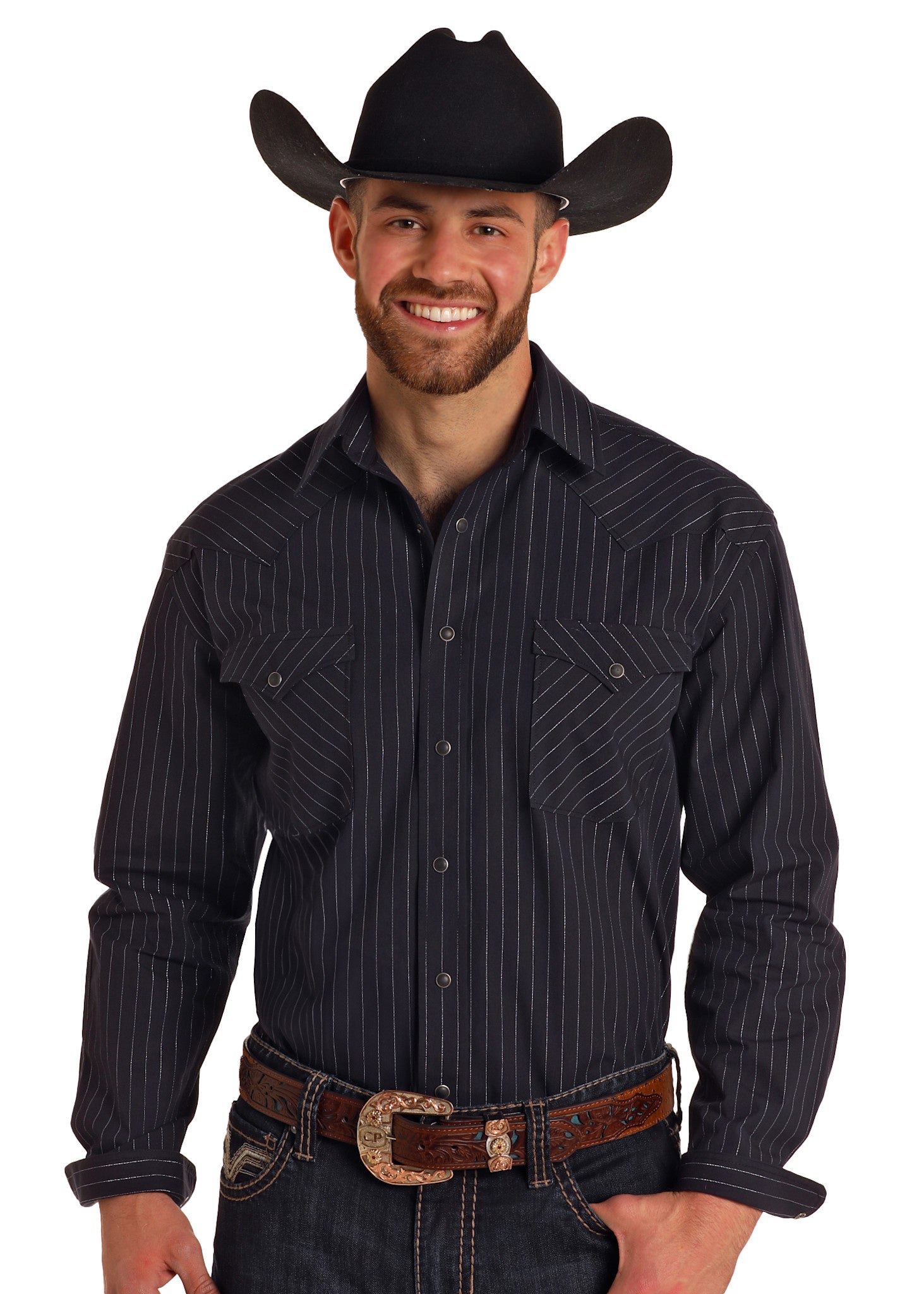 Panhandle Men's Pinstripe Snap Front Shirt