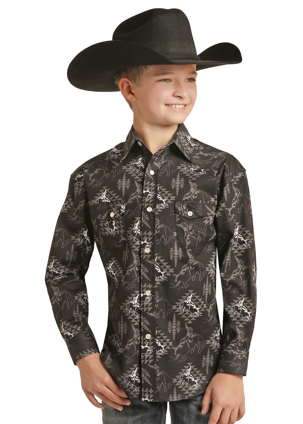 Rock & Roll Cowboy Boy's Bullrider Shirt.