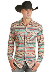 Rock & Roll Cowboy Men's Striped Button Up C4