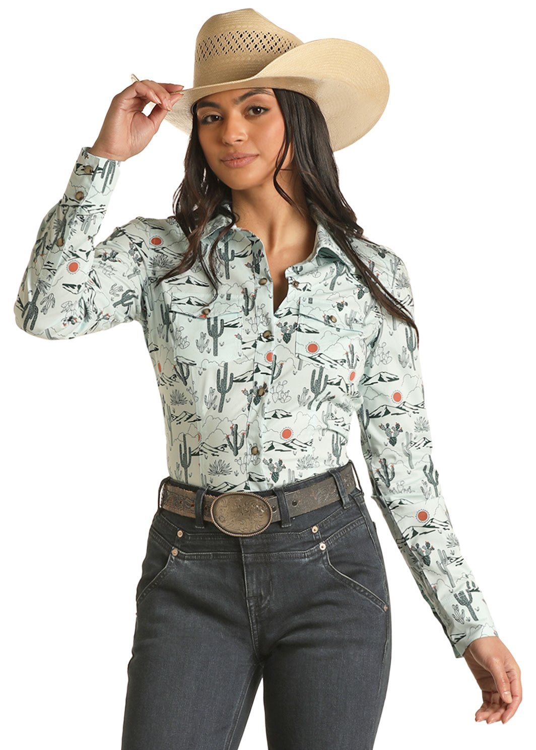 Rock & Roll Cowgirl Dale Brisby Shirt Size Medium