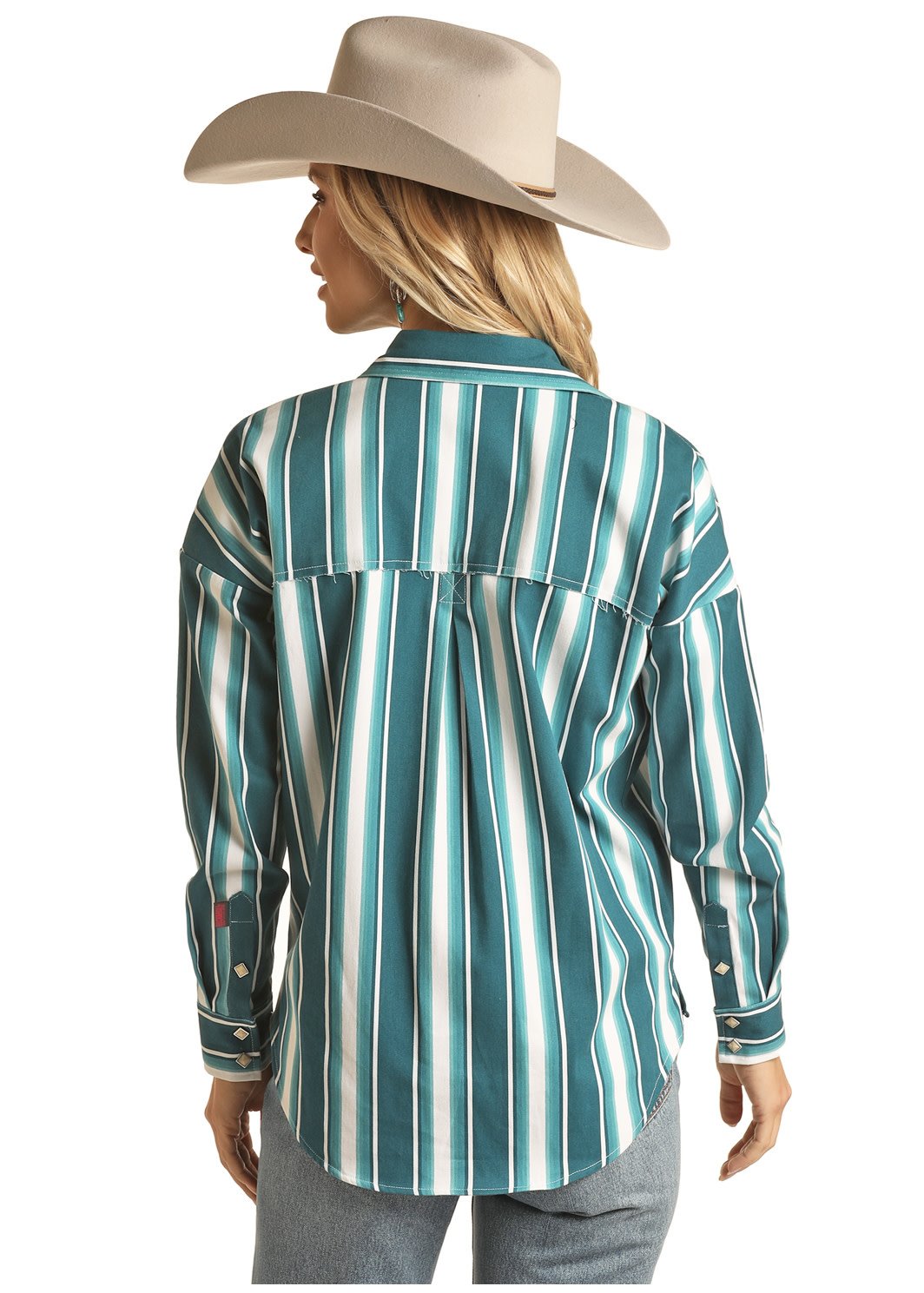 Rock & Roll Ladies Dale Brisby Stripe Snap Front Shirt