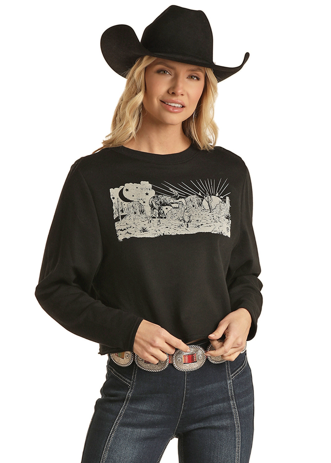 Rock & Roll Ladies Desert Graphic Pullover.