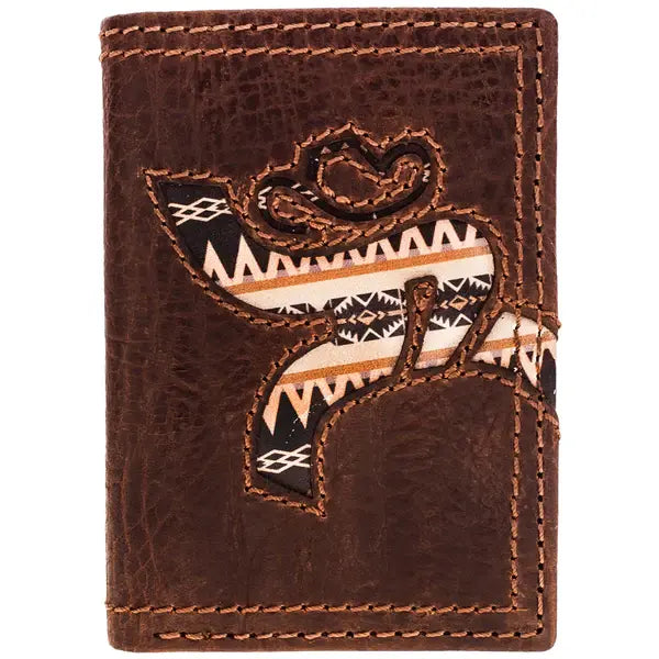 Hooey Men's Strap Roughy Tri-Fold Wallet