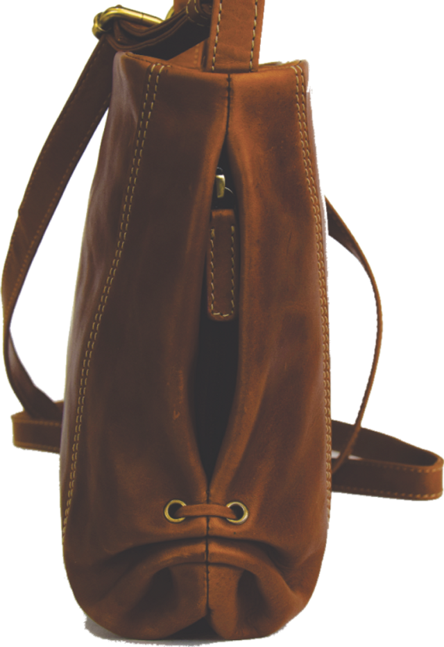 Rugged Earth Leather Concealed Carry Crossbody Purse.