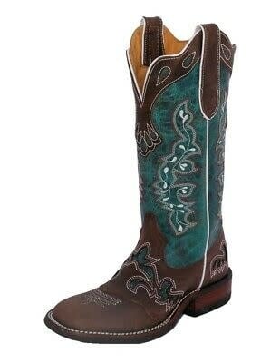 Lacy Boots Ladies Teal Western Boot.