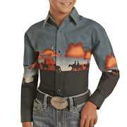 Rock & Roll Cowboy Boy's Border Shirt