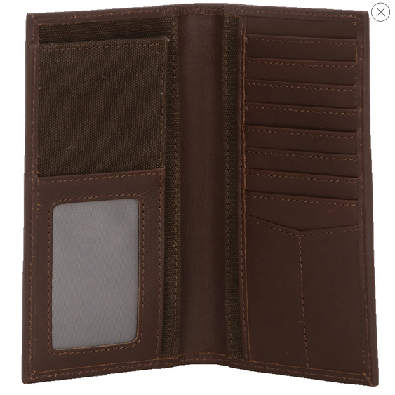 Chocolate Canvas Long Bifold