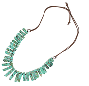 Montana SS Jade Chunky Leather Attitude Necklace