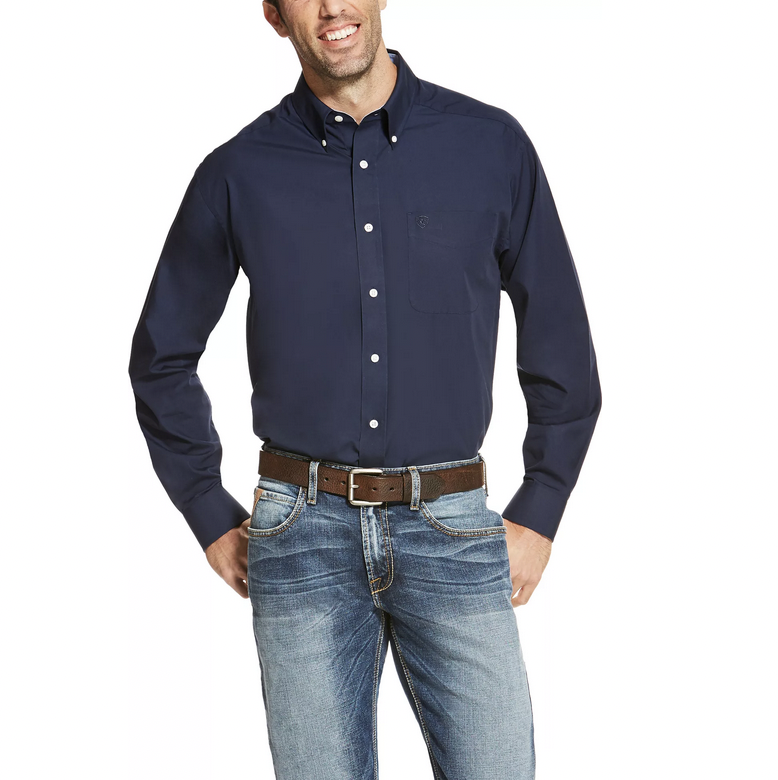 Ariat Men's Navy Button Up Shirt