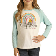 Rock & Roll Cowgirl Girl's Rainbow Tee