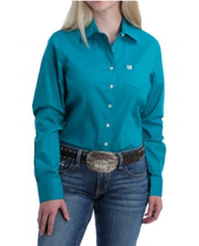 Cinch Ladies Teal Button Down Shirt