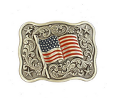 Nocona USA Flag Buckle