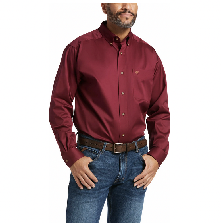 Ariat Men's Burgundy Button Up Shirt