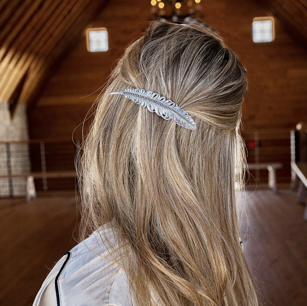 Montana Silversmiths Feather Barrette.