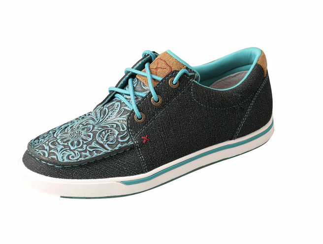 Twisted X Ladies Charcoal Turquoise Kicks