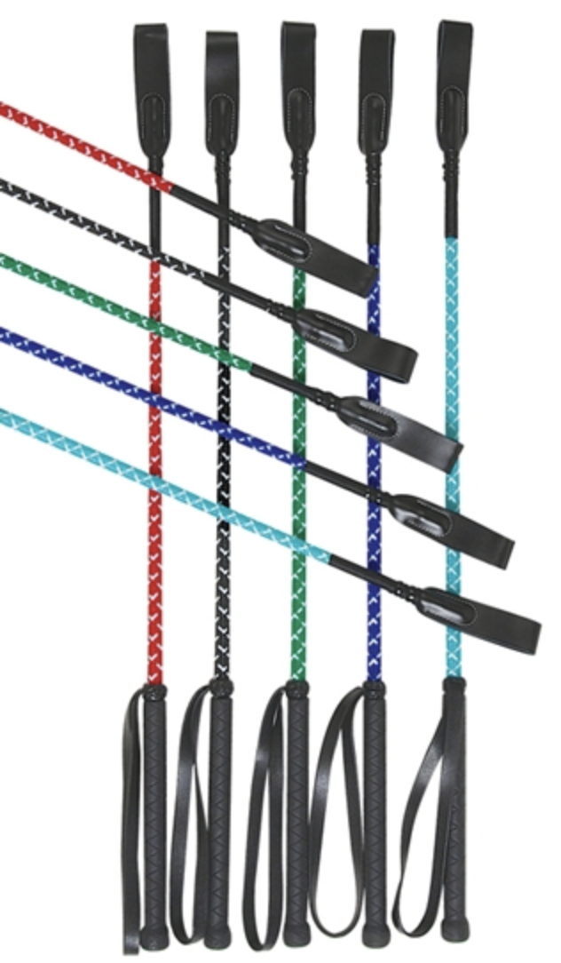 AHE 30'' Striped Assorted Colors Riding Crop