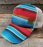 Rodeo Drive Serape Ponytail Trucker Hat