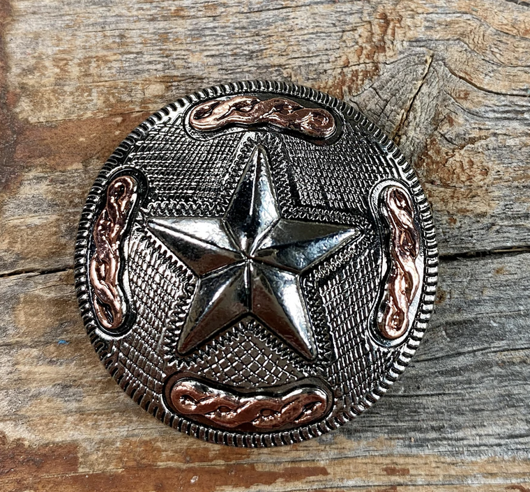 Rodeo Drive 1" Antique Silver TX Star Concho.