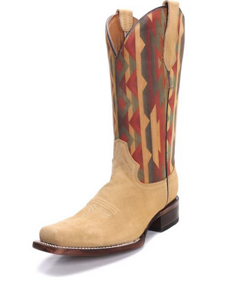 Circle G Ladies Straw Embroidered Western Boot.