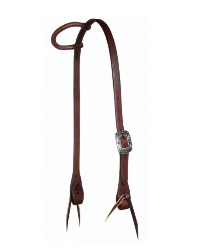 Professional's Choice Ranch Slip Ear Headstall with Feather Buckle.