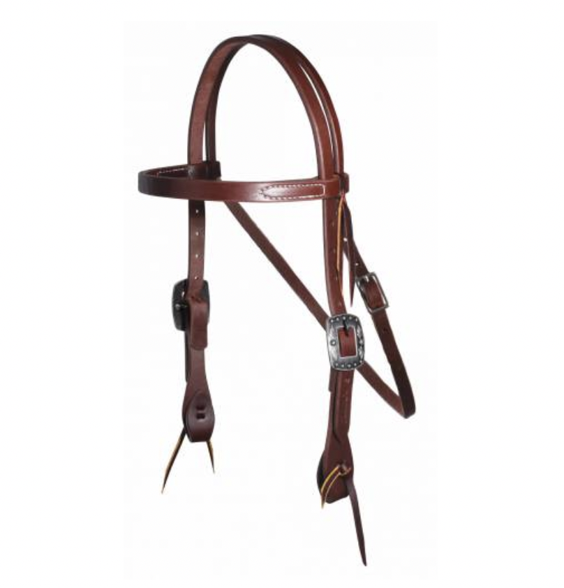 Professional's Choice Ranch Headstall with Feather Buckle.