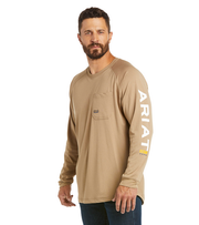 Ariat Men's Heatfighter Khaki Long Sleeve Shirt 2XL