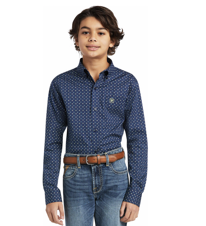 Ariat Boy's Dante Long Sleeve Shirt Size Medium