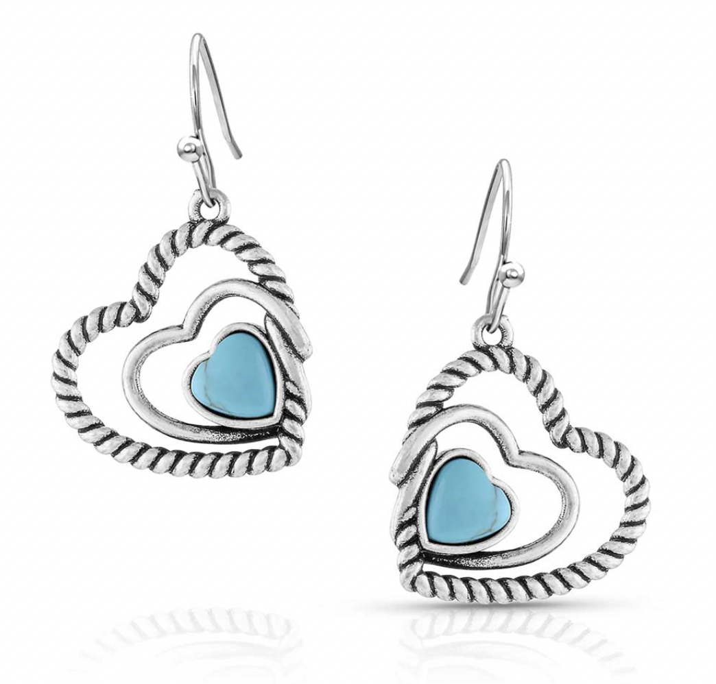 Montana Silversmiths Clearer Ponds Heart Earrings